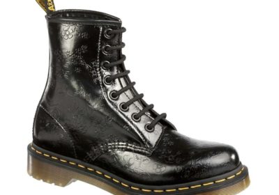 DR. MARTENS 1460 W BLACK QQ FLOWERS – Schuhe – Stiefel – scarpe – stivali