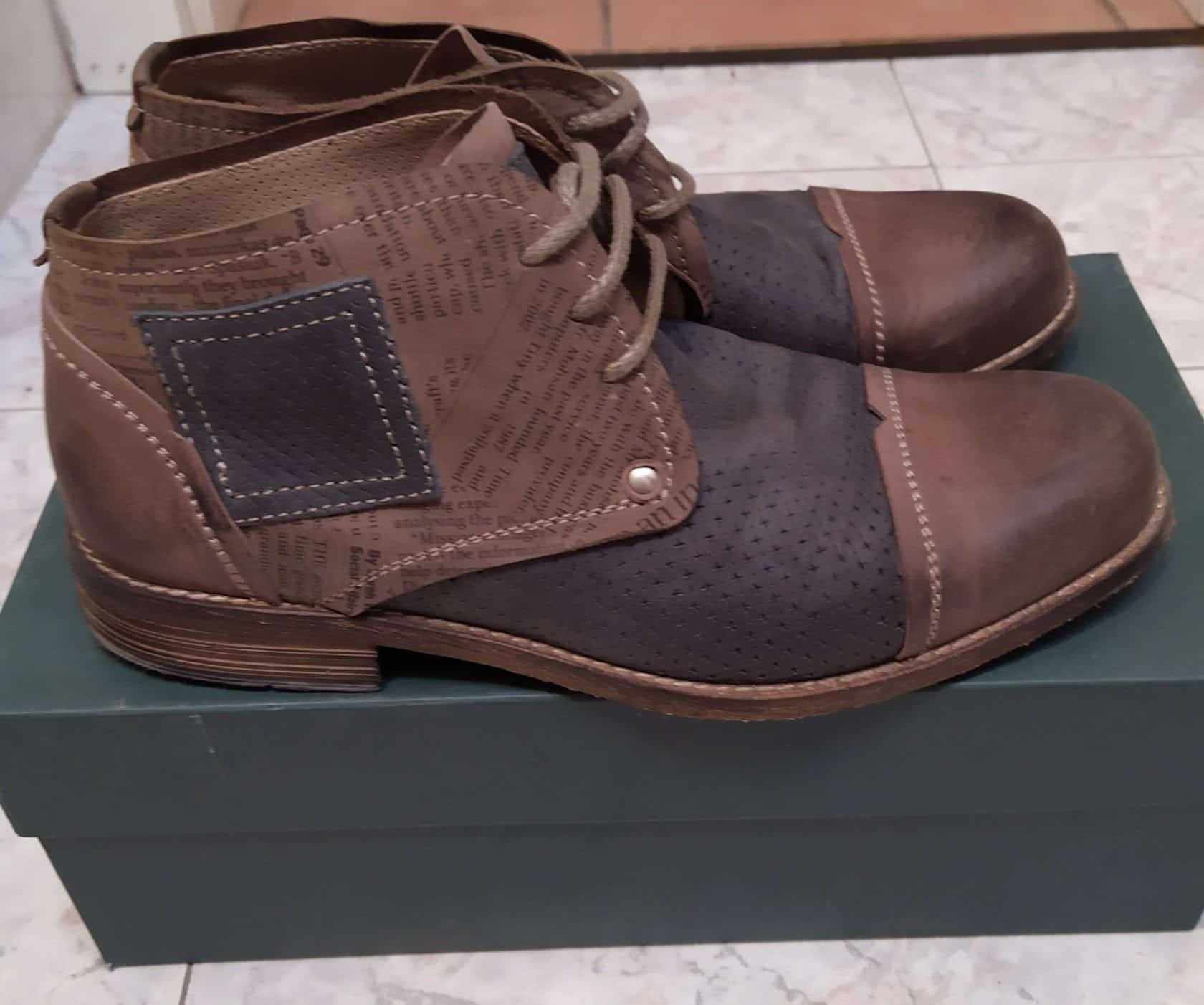 Modische Lederschuhe Gr. 41