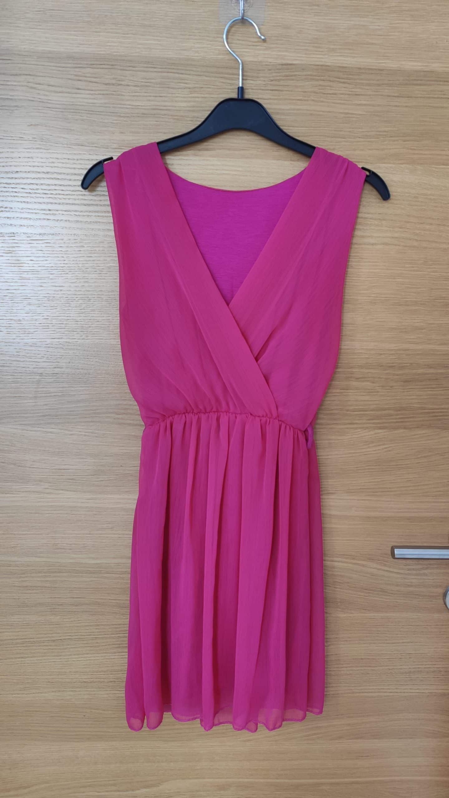 Kurzes Kleid in pink, Größe S