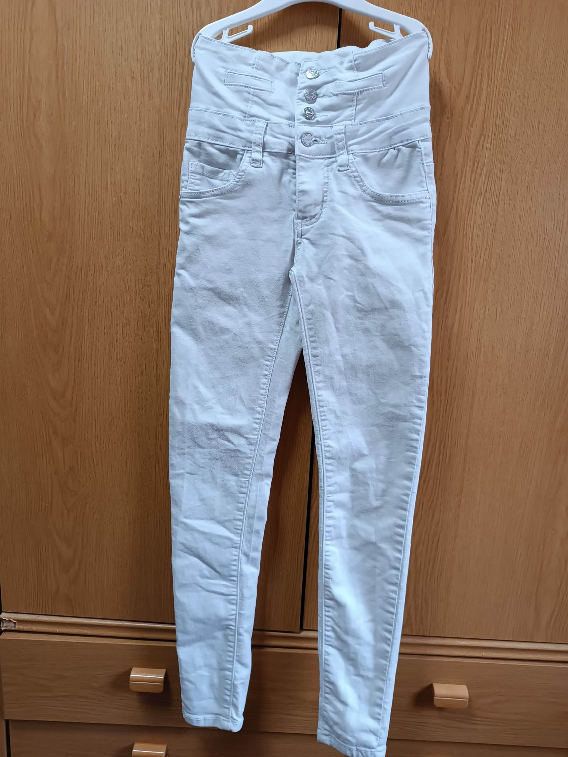 Weiße Stretchhose xs