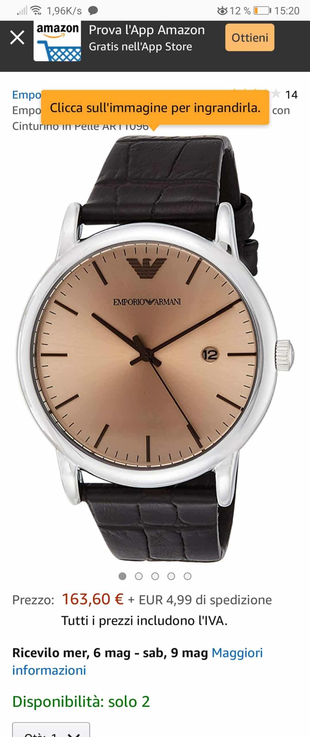 Verkaufe Emporio Armani Armbanduhr
