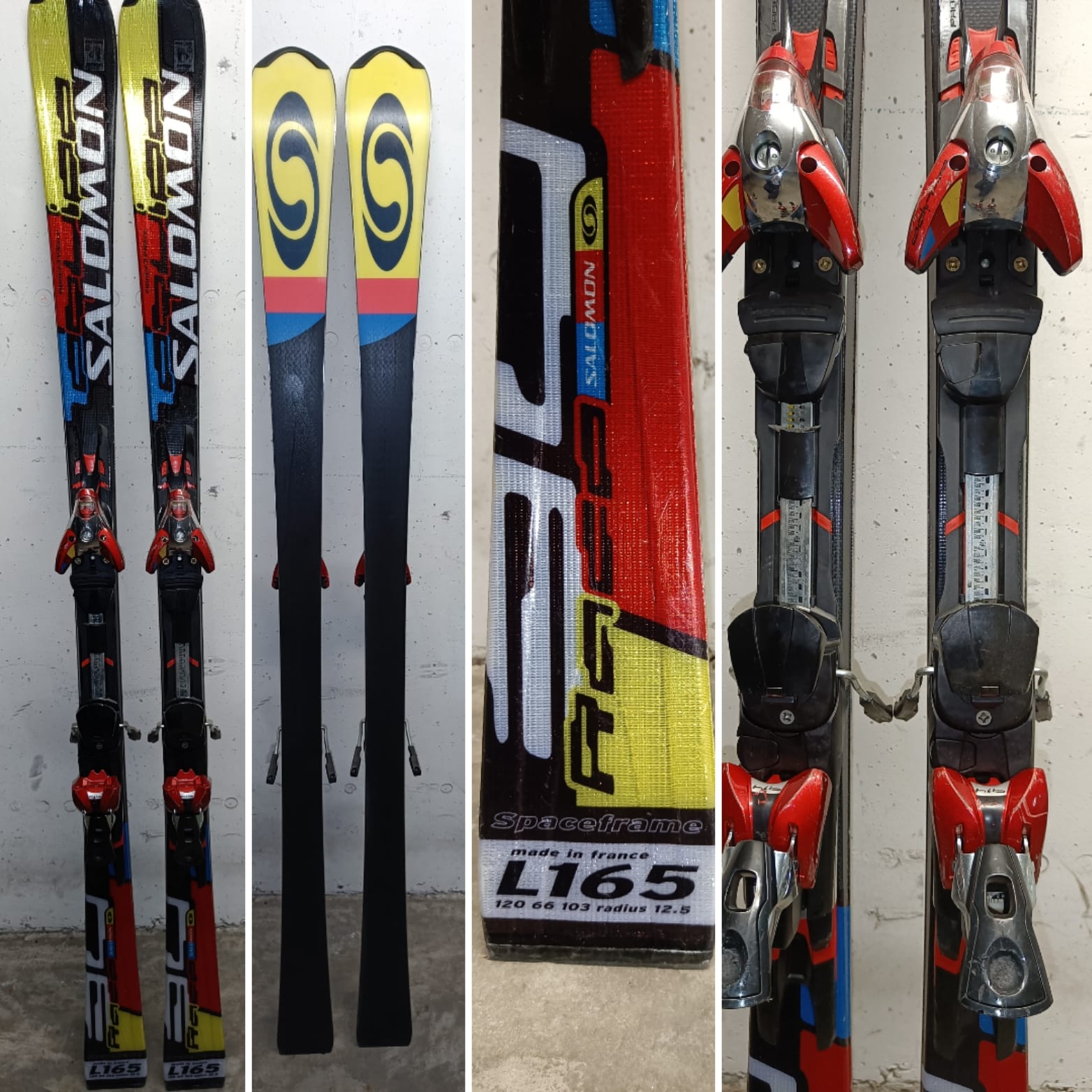 Ski Schi curving SALOMON Länge 165cm