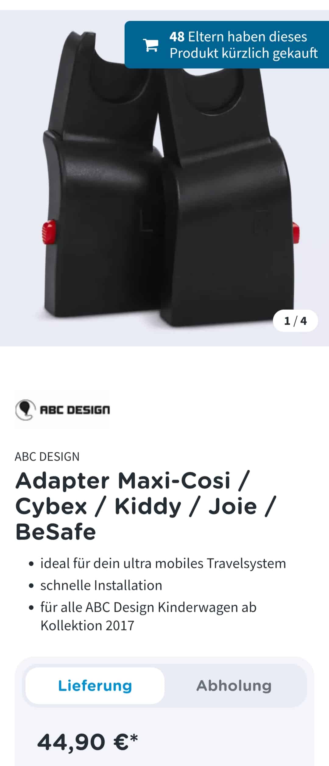 BabySchale mit Adapter