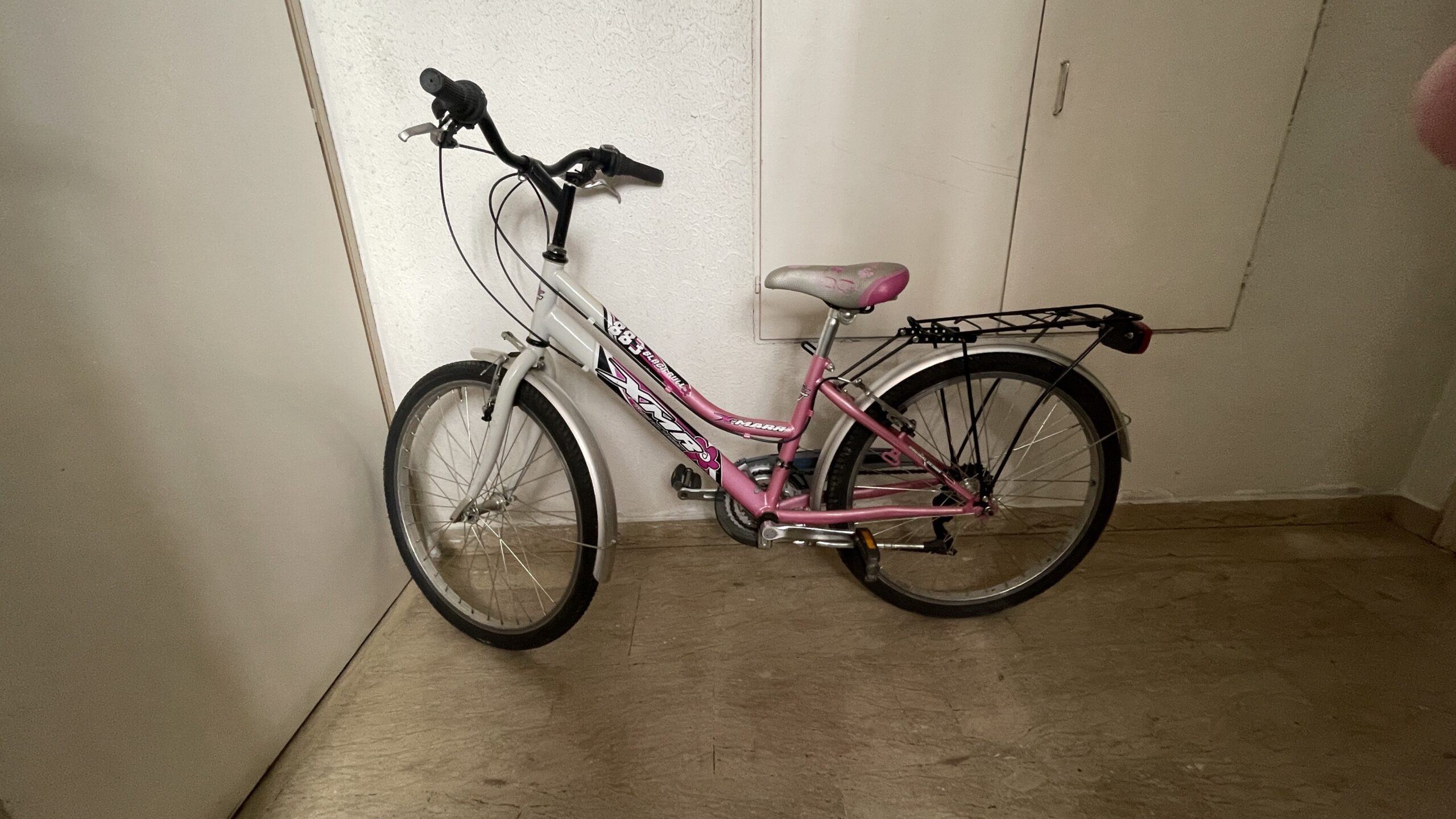 Mädchenfahrrad rosa/weiss 883 Black-Bull