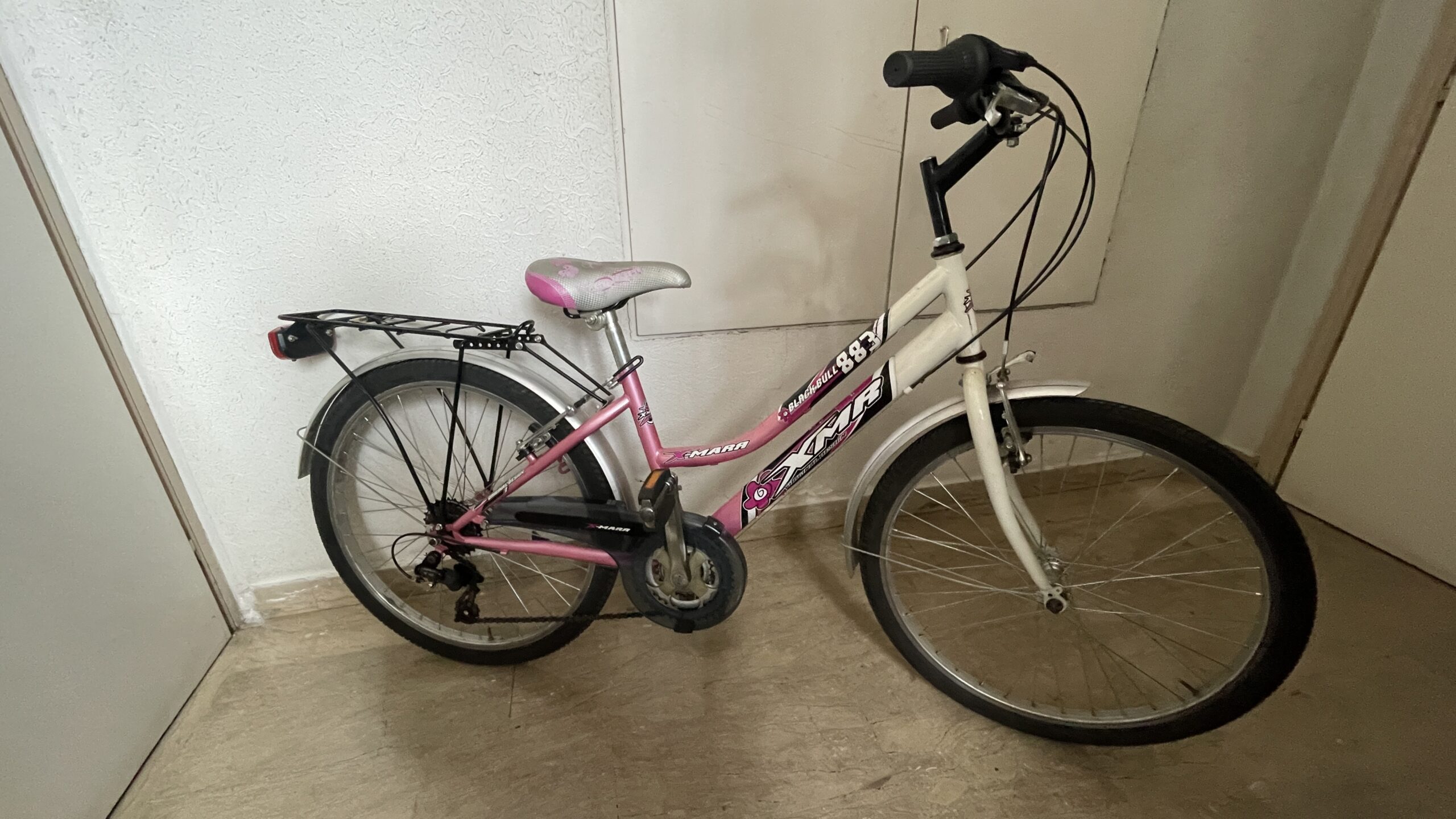 Mädchenfahrrad rosa/weiss 883 Black-Bull