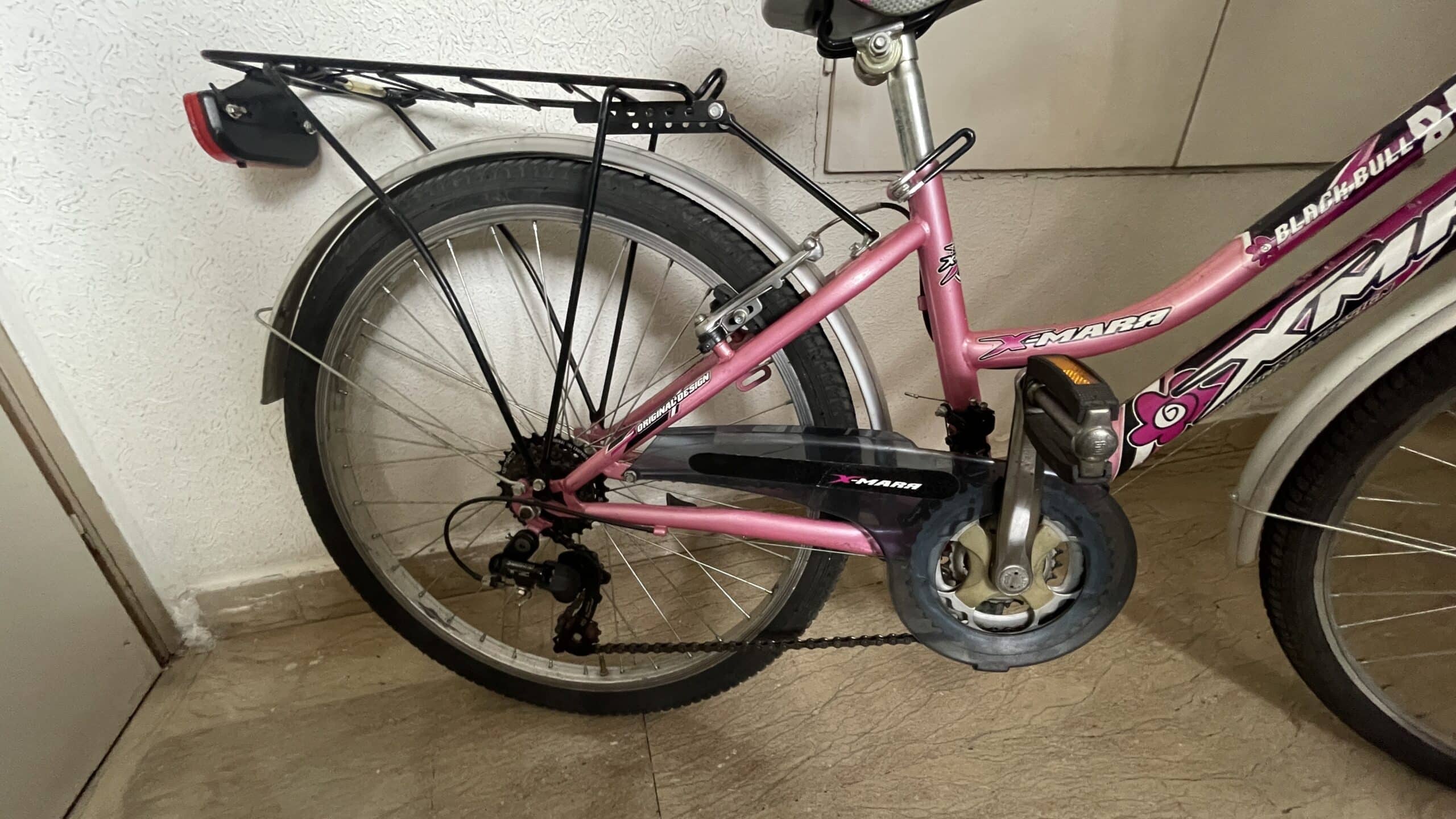 Mädchenfahrrad rosa/weiss 883 Black-Bull