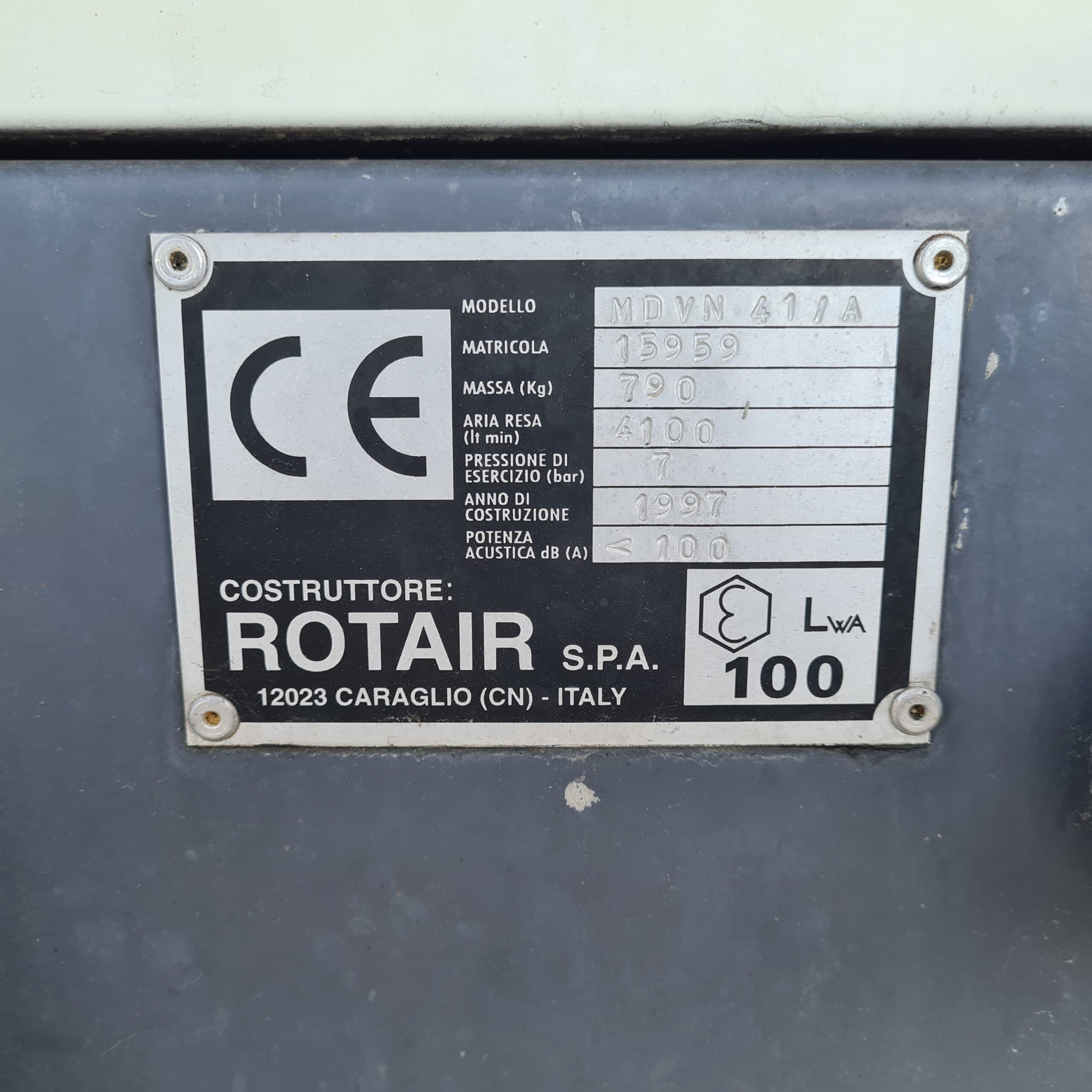 Luftkompressor ROTAIR Diesel 4.100 Liter