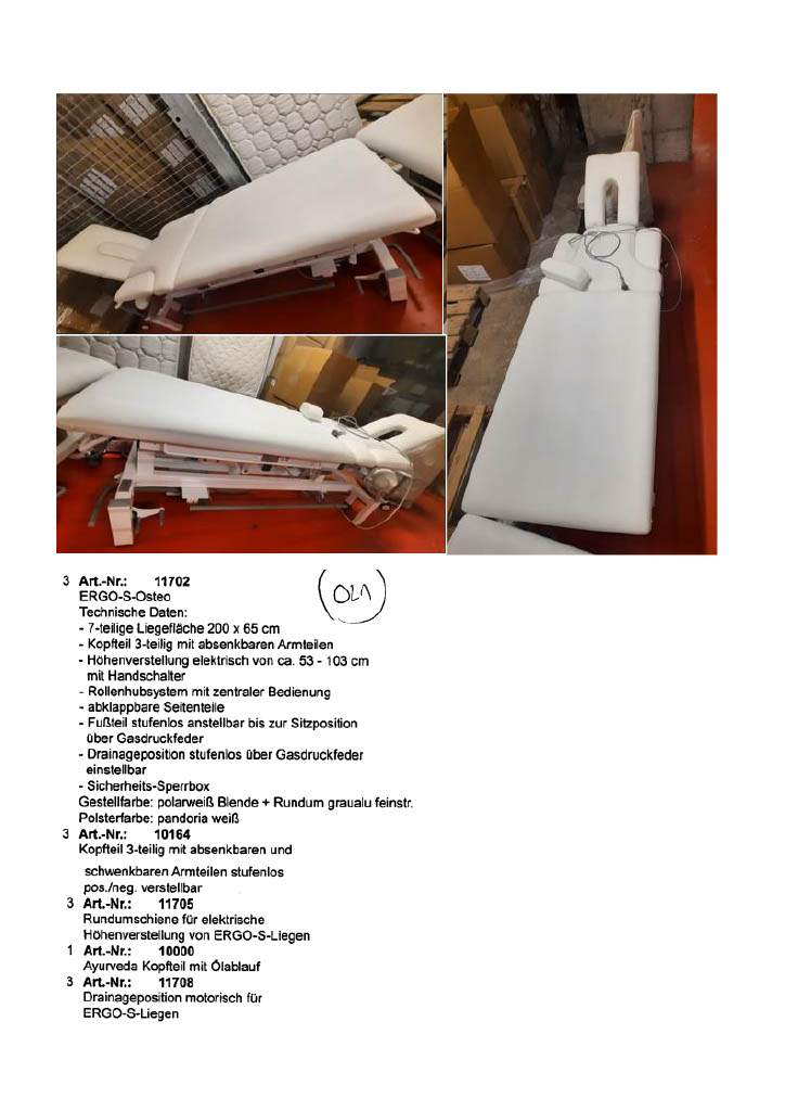 Therapeutische Massageliege