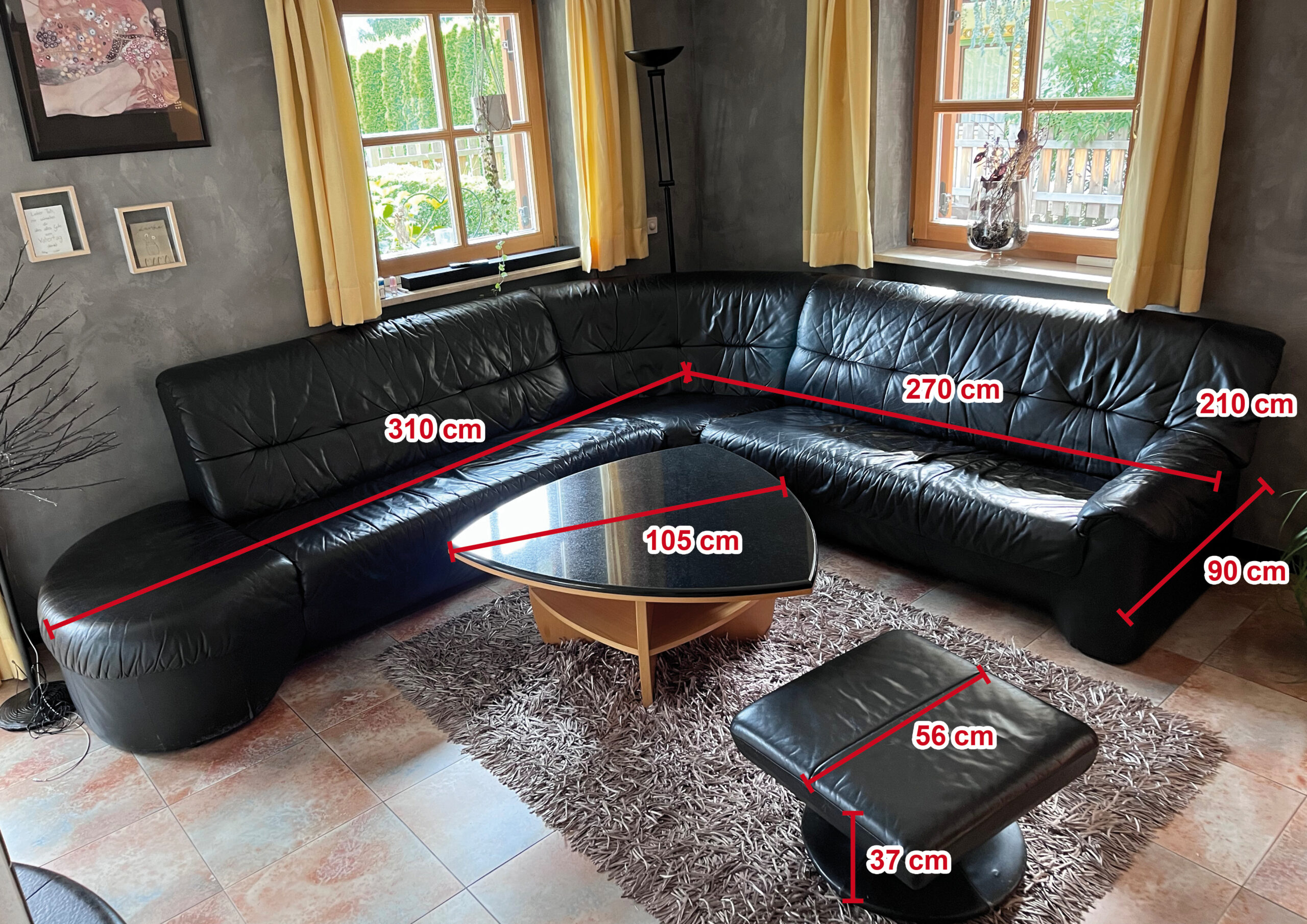 Ledercouch zu verschenken