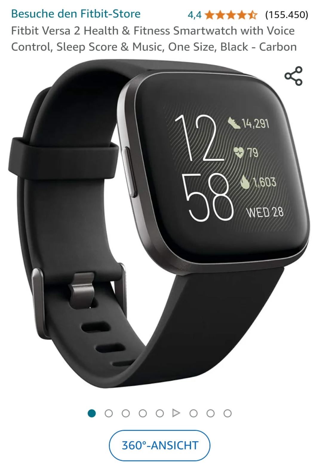 Fitbit Versa 2 Smartwatch Fitnesstracker