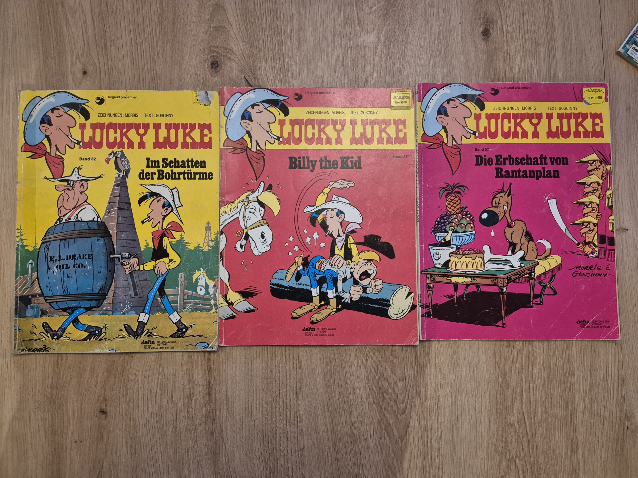 3 Bände Lucky Luke Comics aus 1980ern
