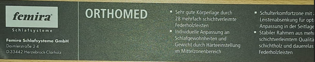 Lattenrost Femira Orthomed 200×90 cm
