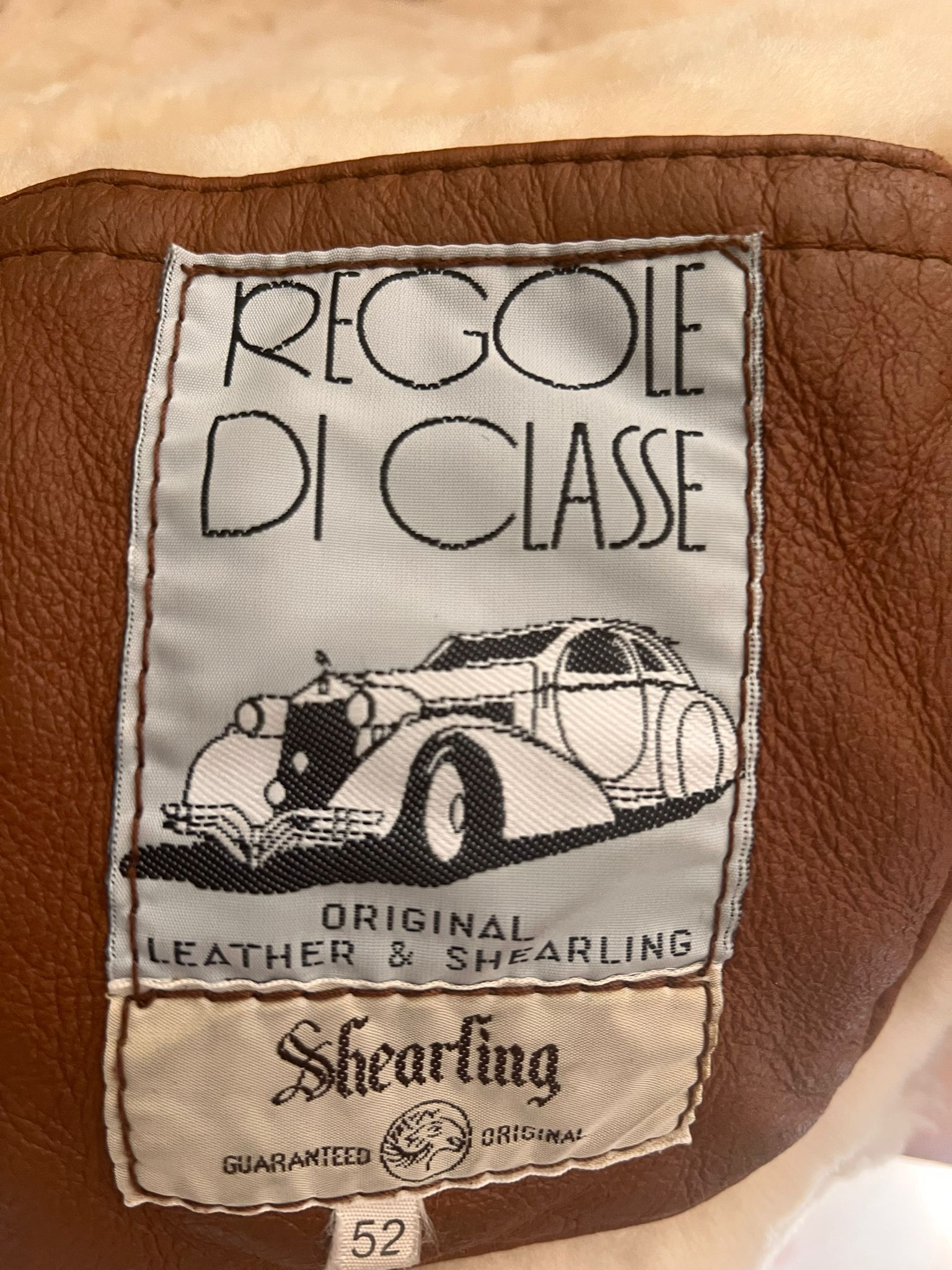 Lederjacke mit Lammfell Gr. 52/54