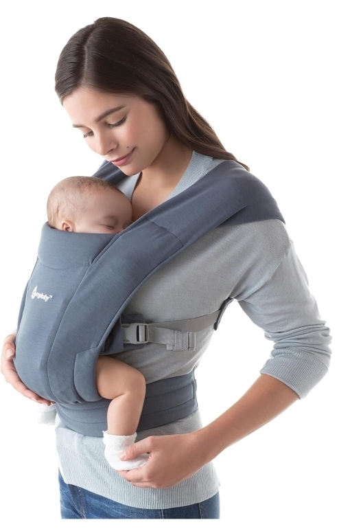 Ergobaby Embrace Babytrage für Neugeborene 3-11 kg, Oxford Blue
