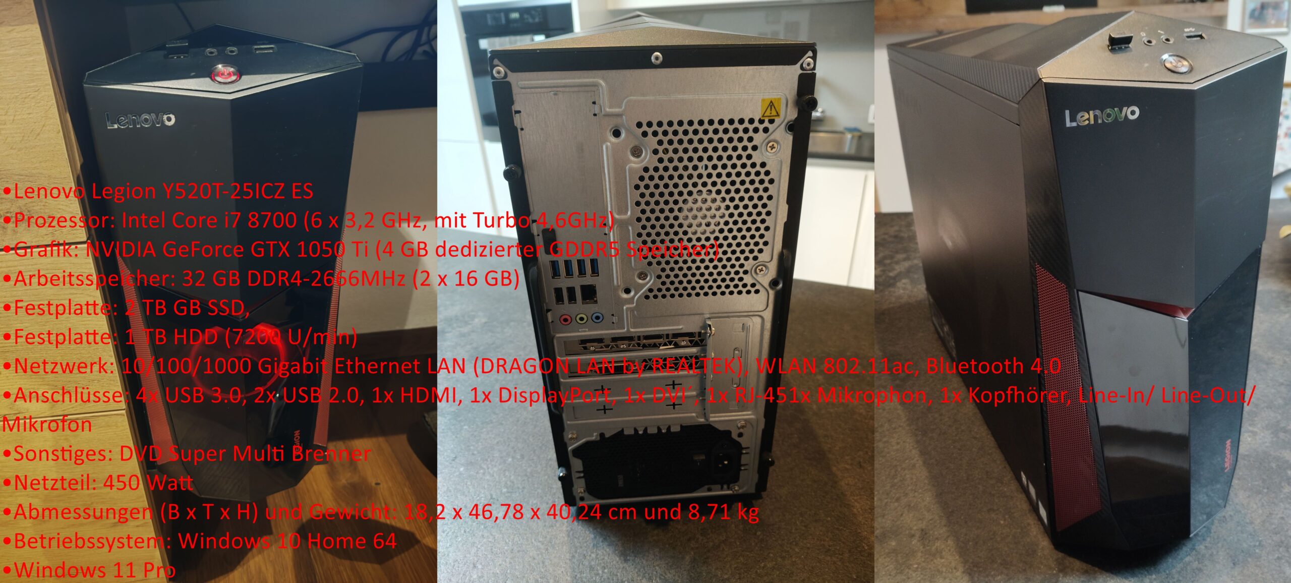 Lenovo Legion Y520T-25ICZ ES