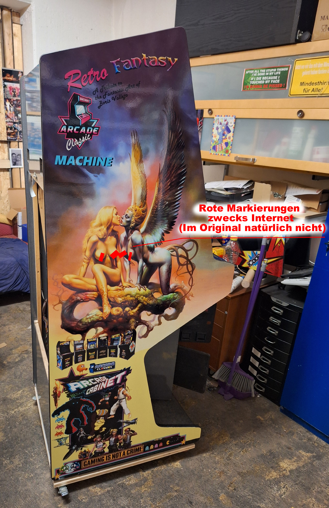 Einzelstück / Projekt Arcade Automat TAB Gigant 3000 Spiele Boris Vallejo