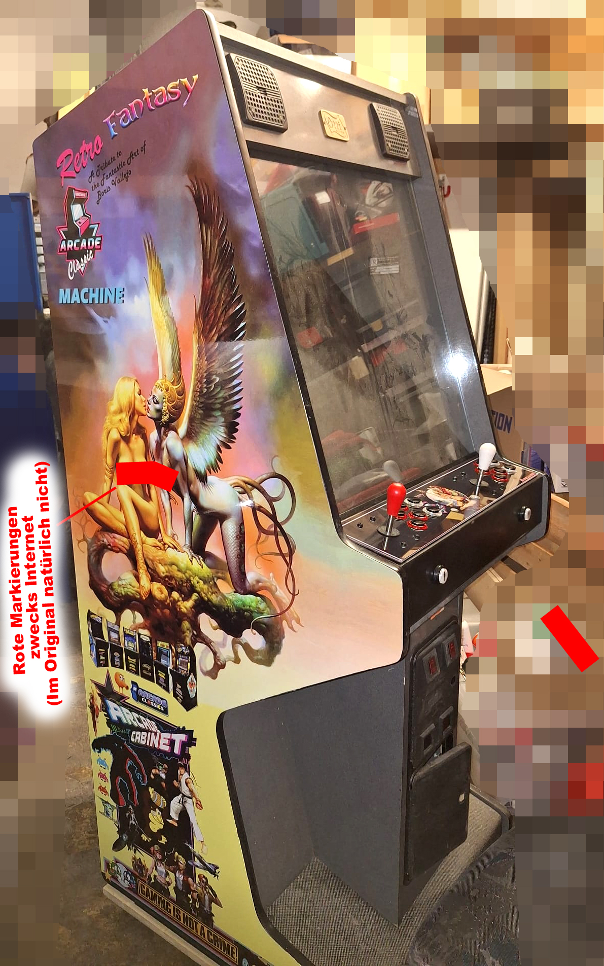 Einzelstück / Projekt Arcade Automat TAB Gigant 3000 Spiele Boris Vallejo