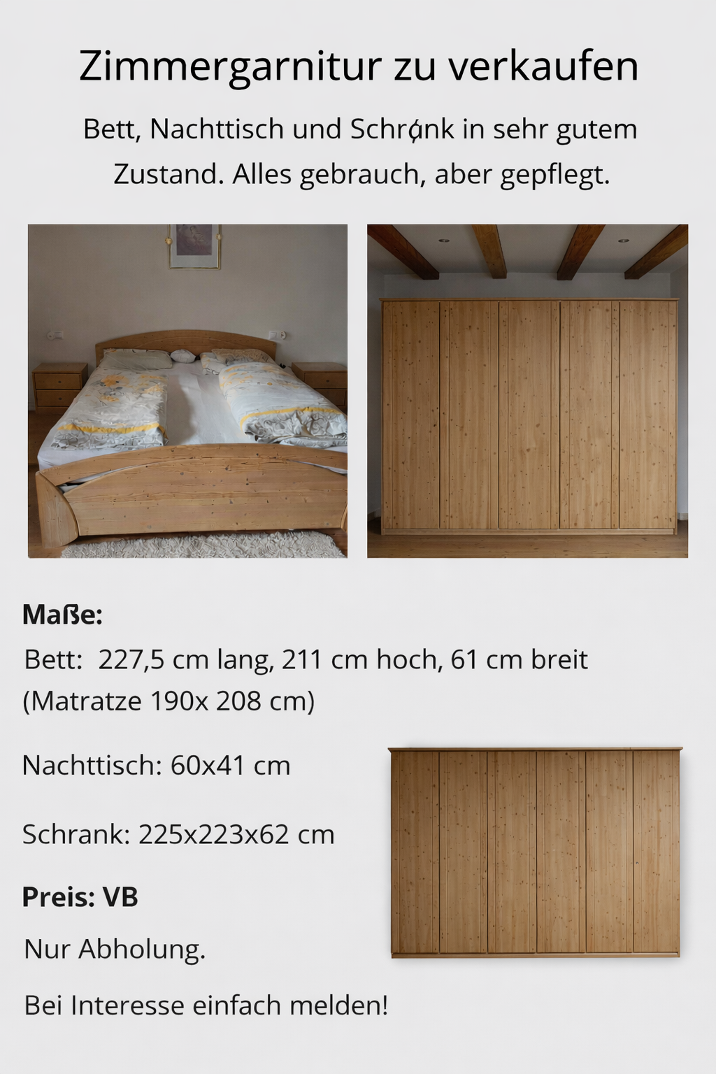 Zimmergarnitur günstig abzugeben