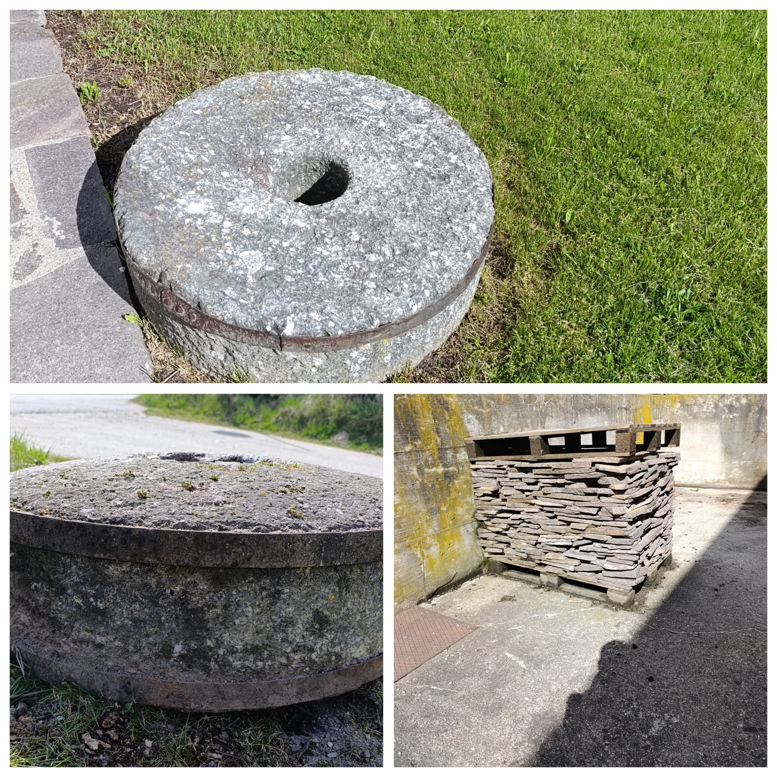 Mühlensteine und Porphyrplatten