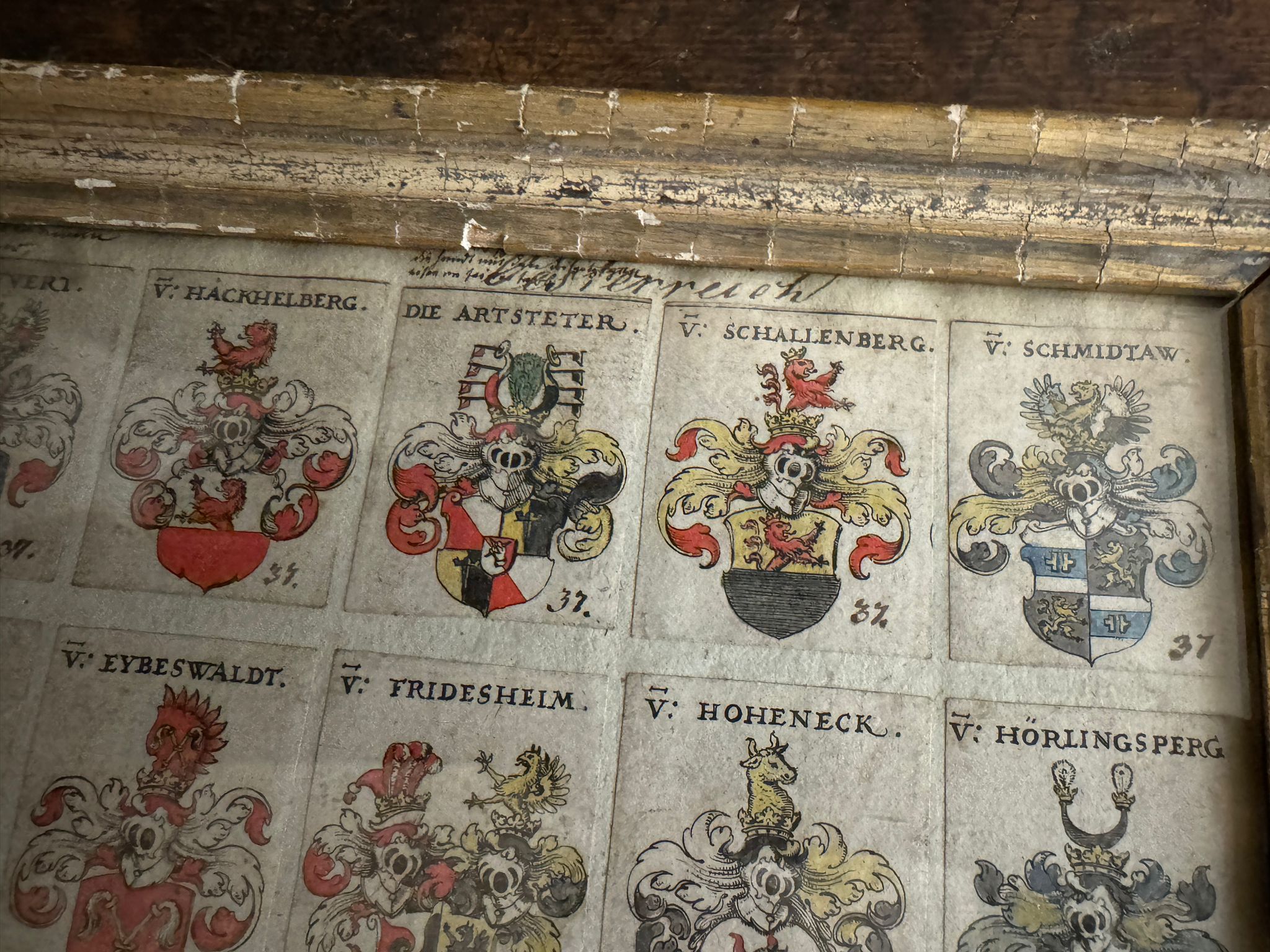 Alte Wappenstiche – Siebmacher – Tiroler Adel – historisch interessant – gerahmt