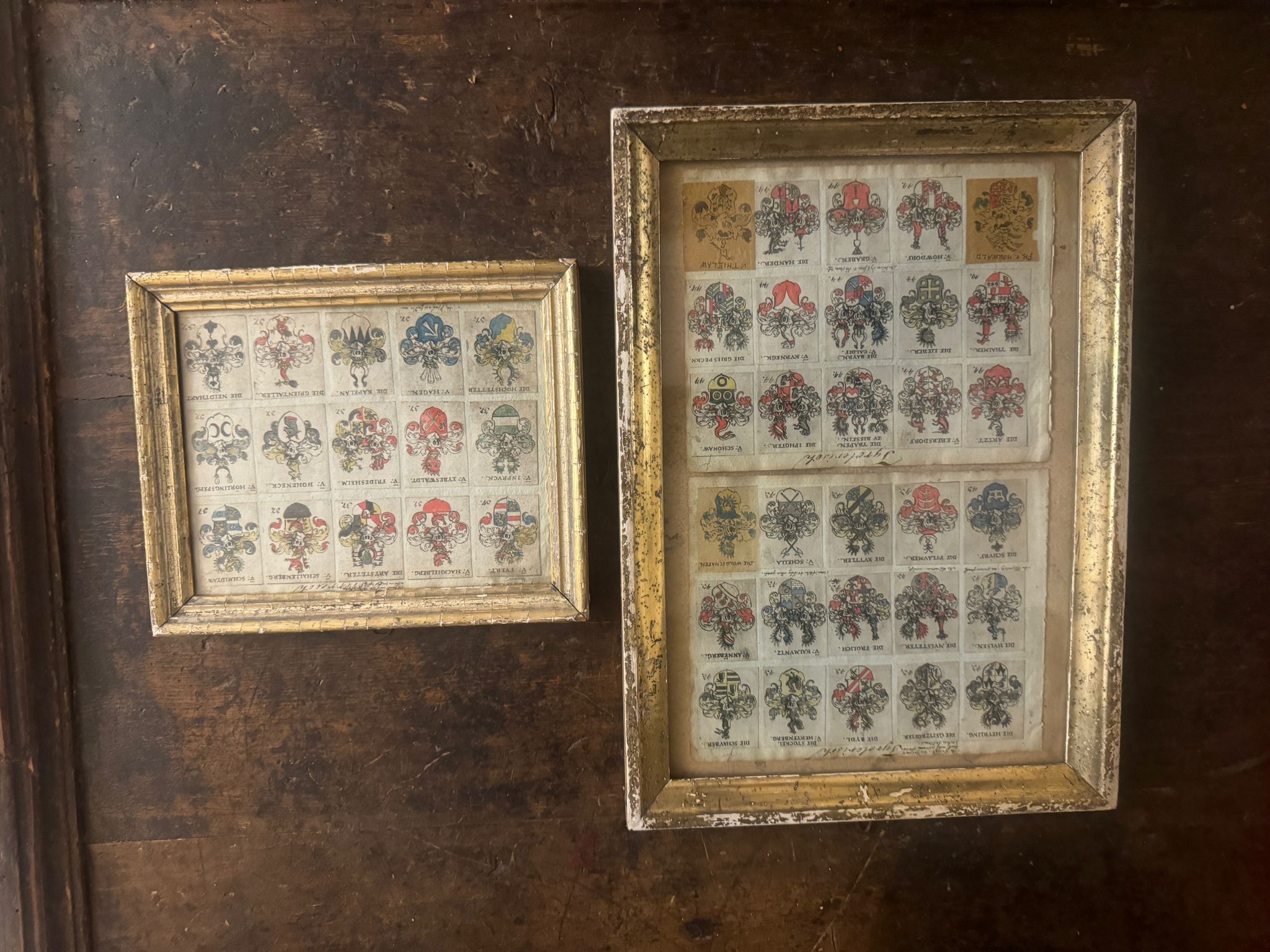 Alte Wappenstiche – Siebmacher – Tiroler Adel – historisch interessant – gerahmt