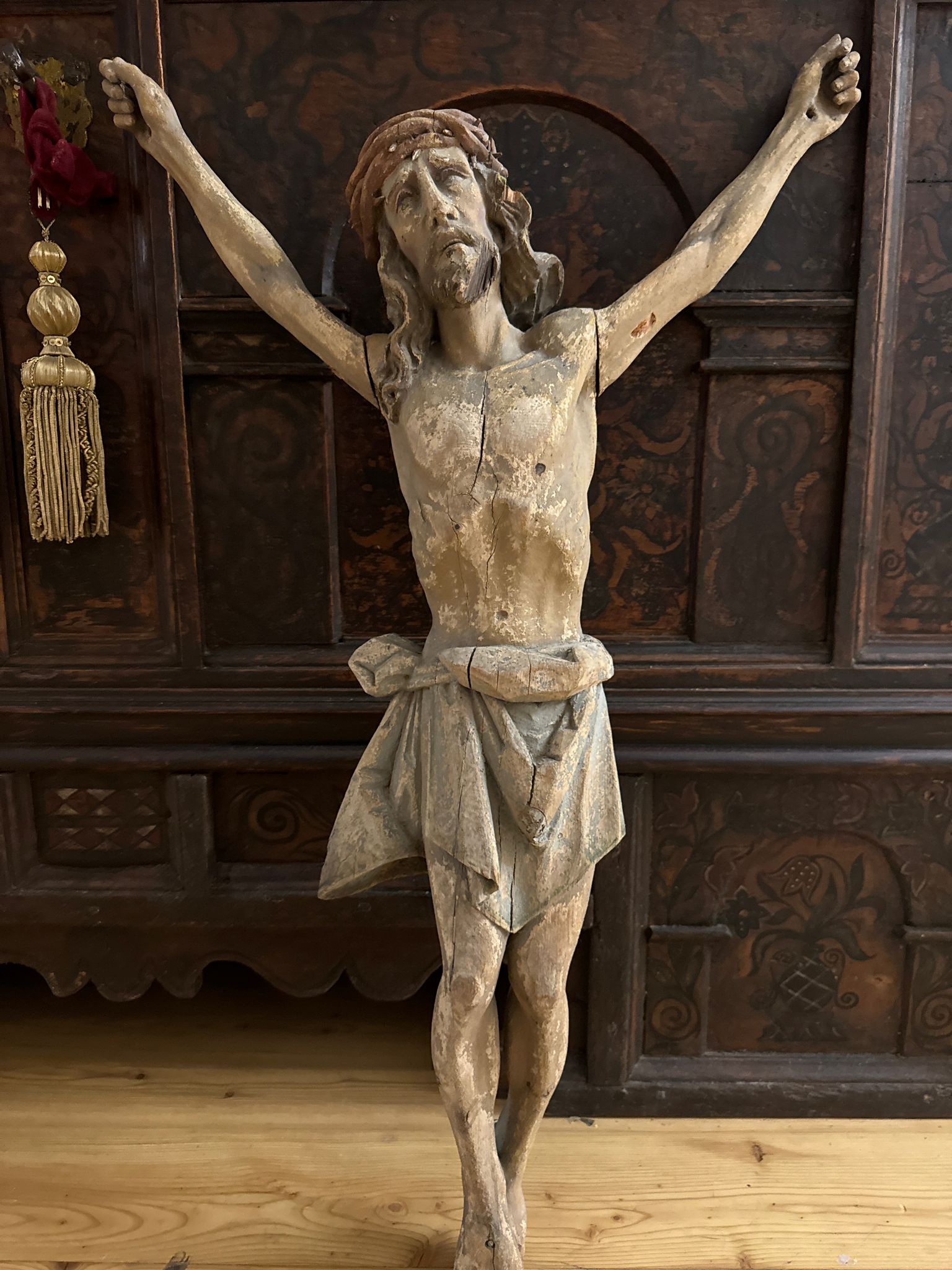 Grödner Christusfigur Holz, geschnitzt