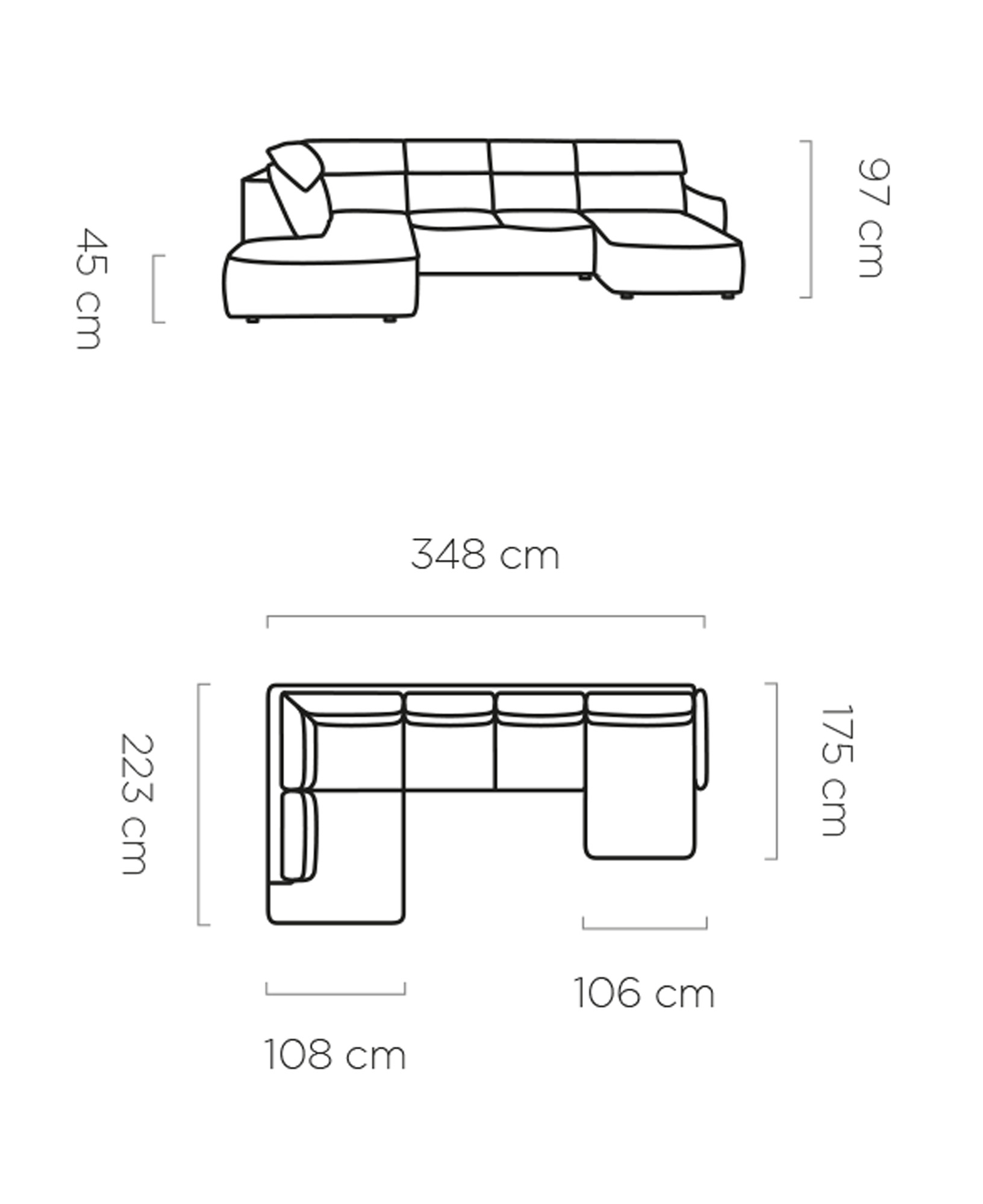 Ecksofa Mango XL – maximaler Komfort, großzügige Maße und modernes Design