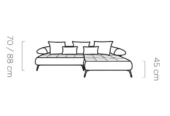 Ecksofa Seledo Mini – modernes Design und technologischer Komfort in elegantem Schwarz