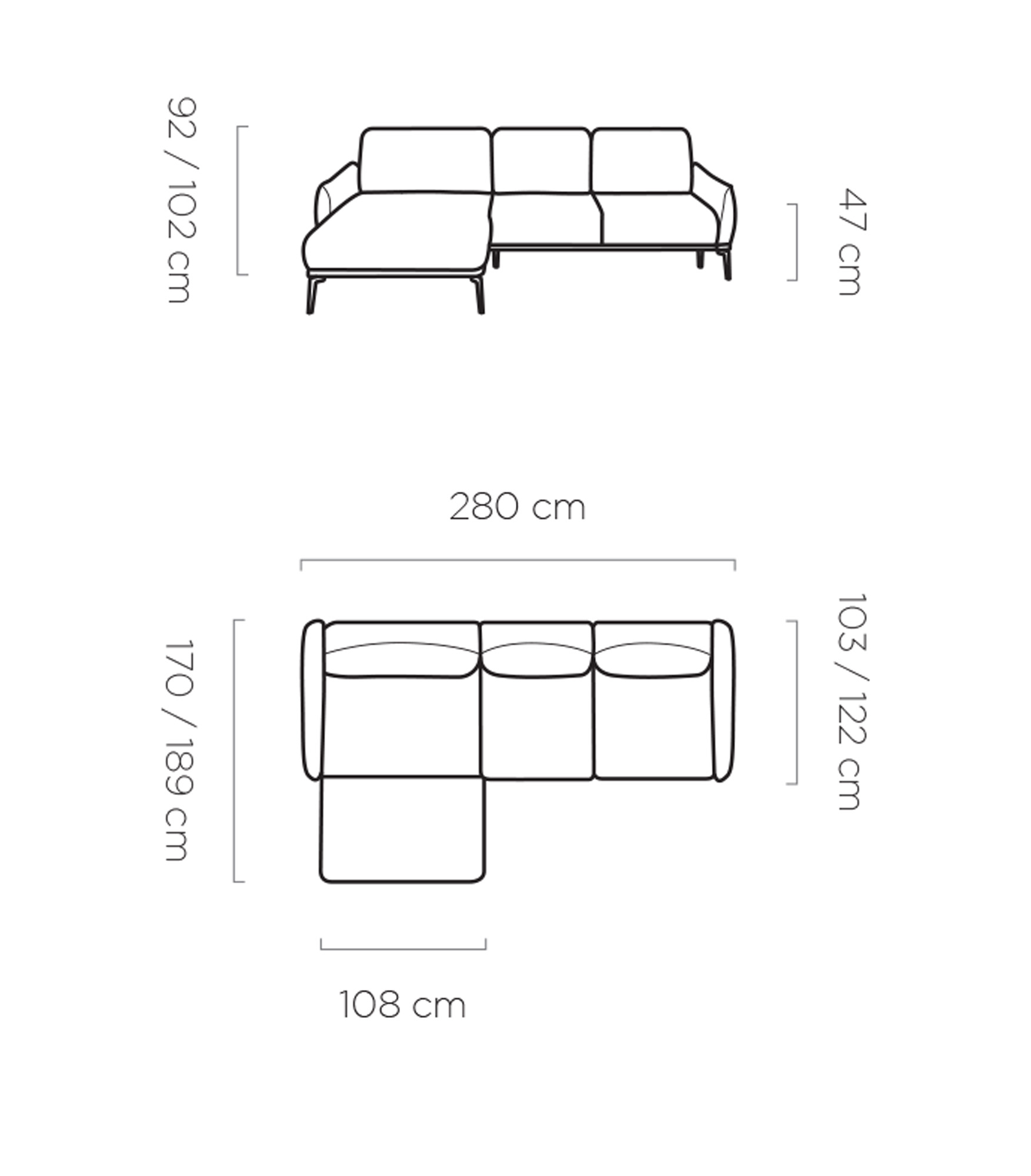 Ecksofa Storm Mini – moderner Komfort mit elegantem Design