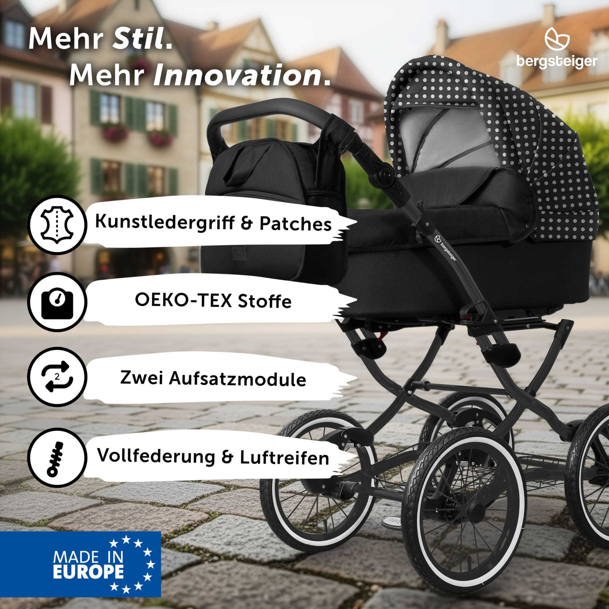 Bergsteiger Venedig Kinderwagen Komplettset 3in1 Top Zustand