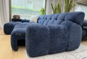 Ecksofa Campile – sofort verfügbar in eleganter Nachtblau-Ausführung