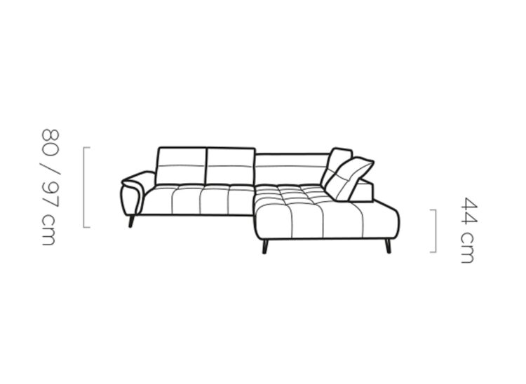 Ecksofa Montana L – modernes Design, tiefer Komfort und elegante Details