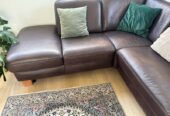 Echte Ledercouch zu verkaufen