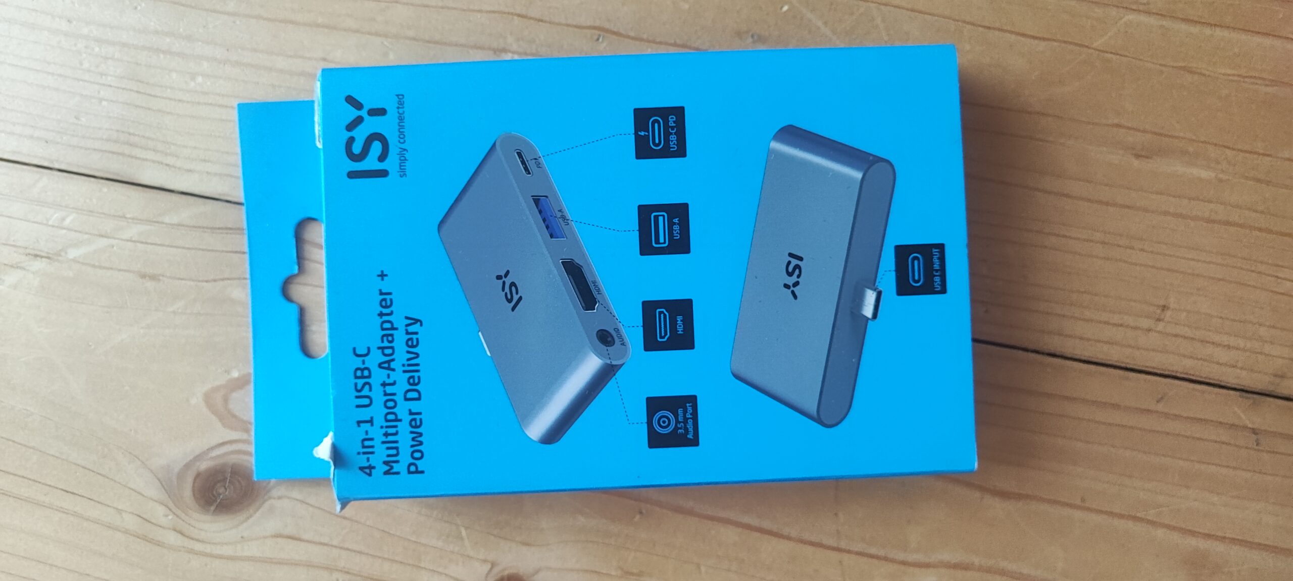 ISY 4-in-1 USB-C Multiport-Adapter mit Power Delivery – Neu & unbenutzt