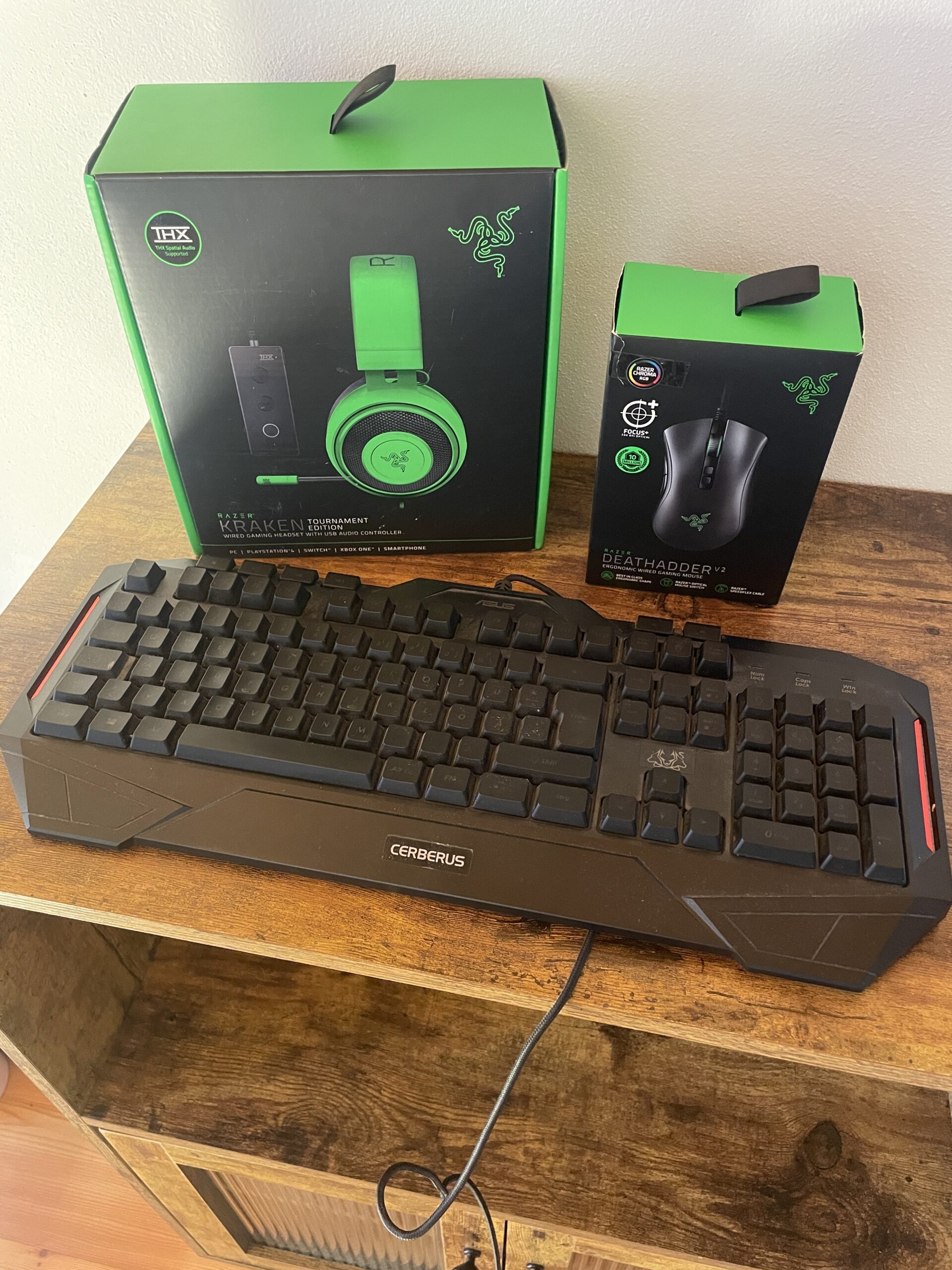 Gaming-Set: Tastatur, Maus & Headset
