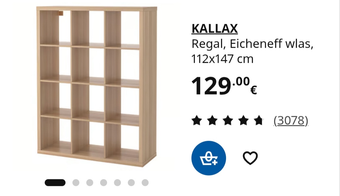 Kallax Regale verschiedene Größen in Buche