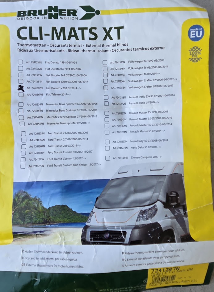 Thermomatte für Fiat Ducato x290 07/2014 +
