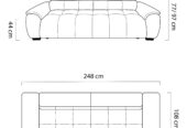 ALVIN 4-Sitzer Sofa 248 cm – elektrisch ausziehbar – sofort verfügbar