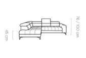 BAGGIO Ecksofa mit Relaxfunktion – sofort verfügbar