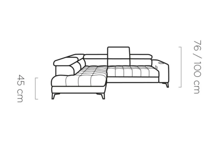 BAGGIO Ecksofa mit Relaxfunktion – sofort verfügbar