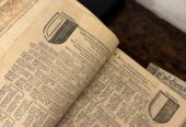 Hochwertiges Konvolut, großes antikes Wappenbuch, Pergament mit intakter Siegelkapsel und Wappen u.m.