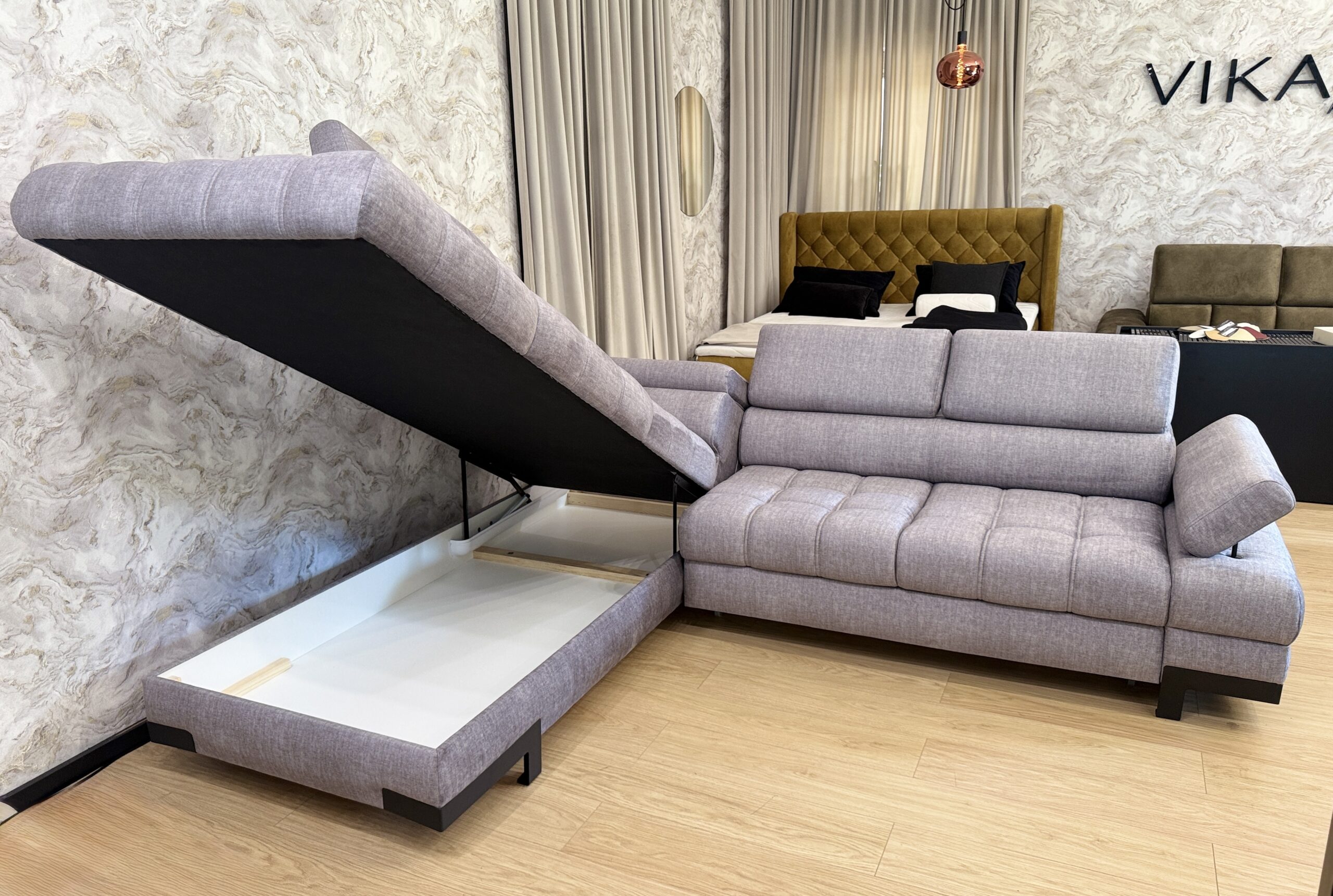 Ecksofa SELVA mit Schlaffunktion & Stauraum – sofort verfügbar