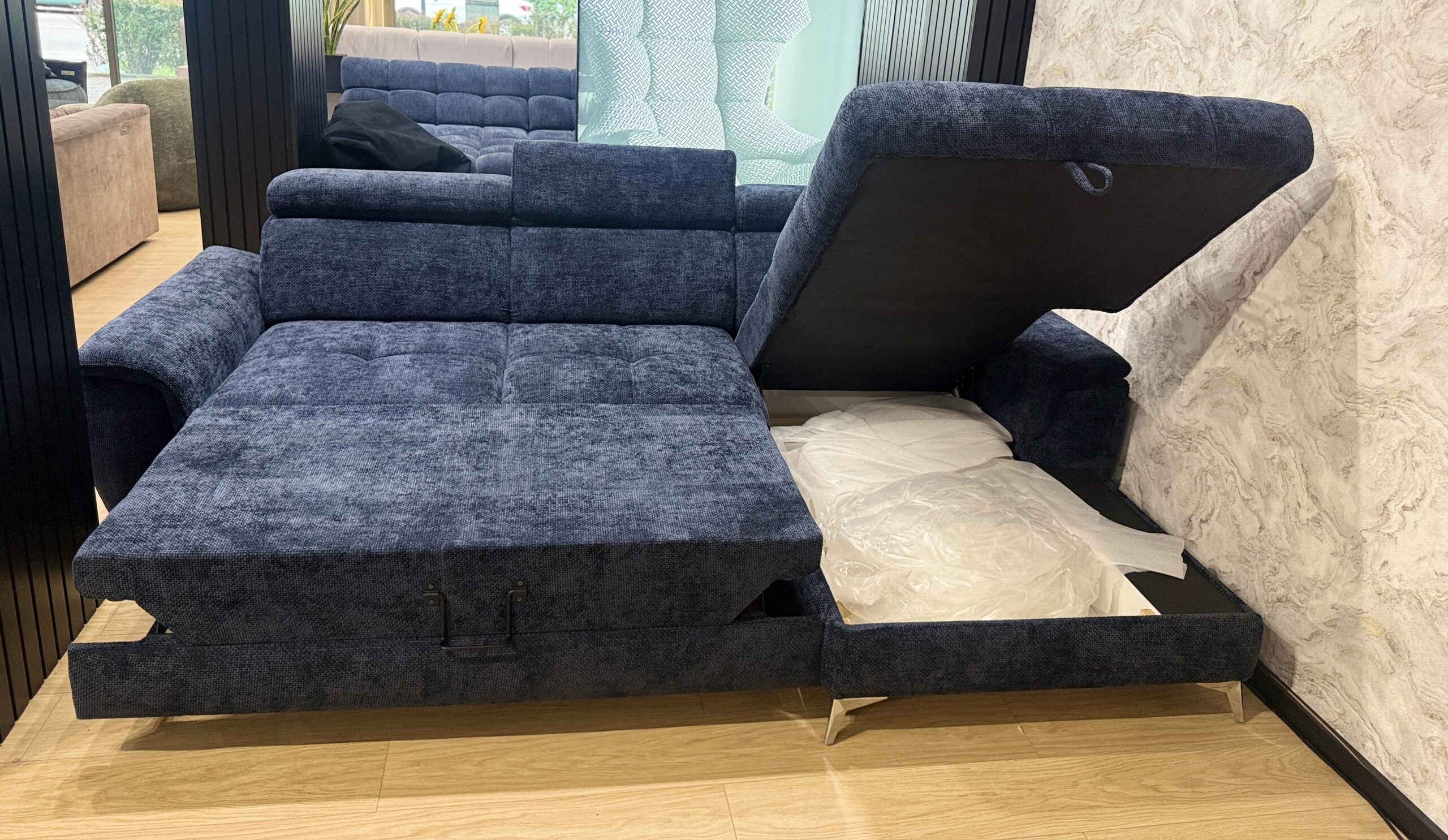 Ecksofa LUGANO mit Bett & Stauraum – 268×174 cm – 1.400 €