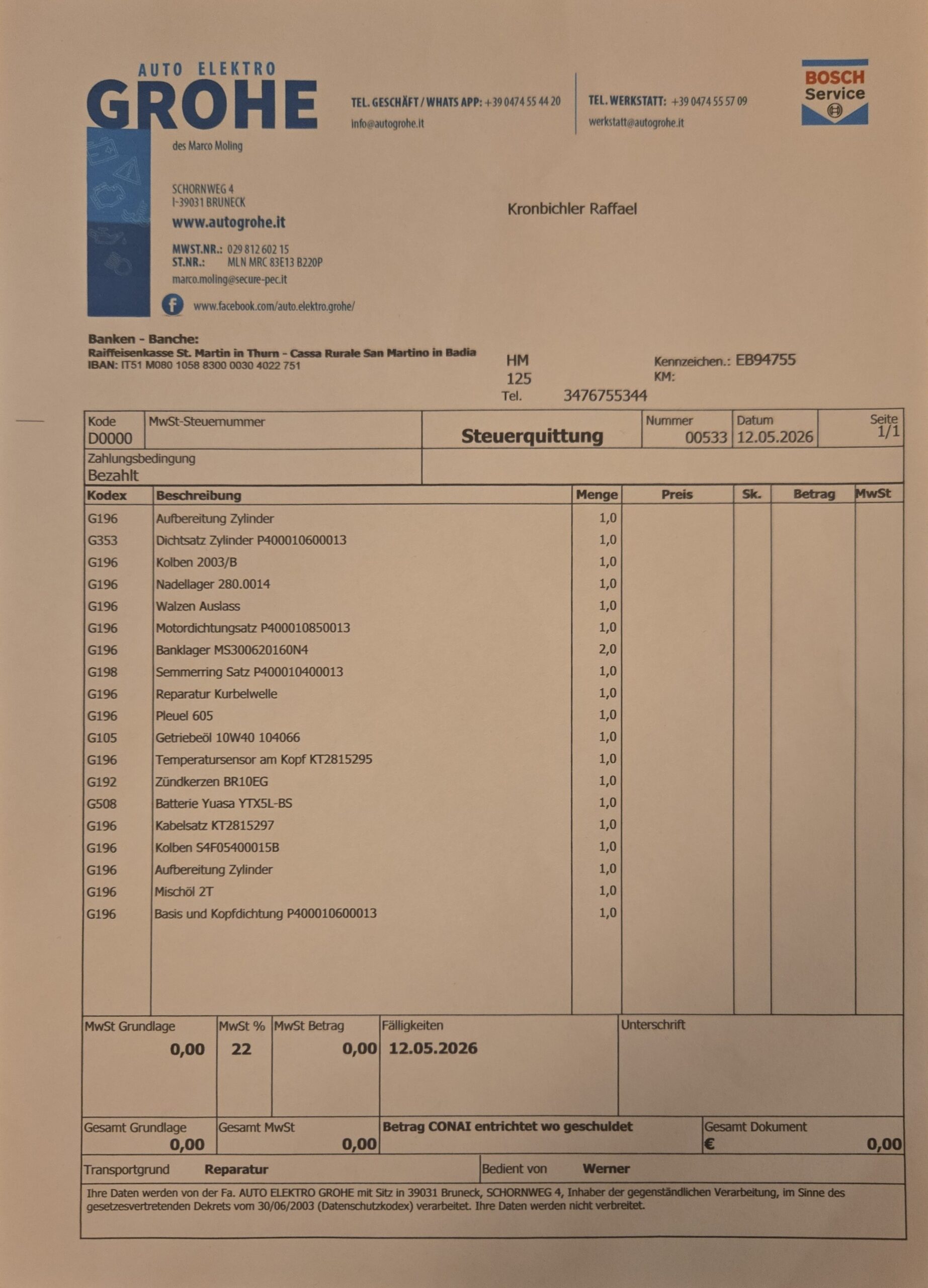 HM CRM 125 2t